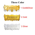 Shangjie OEM Customized two-tone letter name necklace chunky cuban necklace gold  pendant necklaces